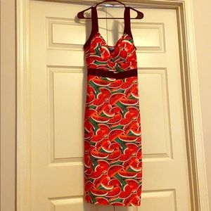 Unique Vintage pink watermelon dress